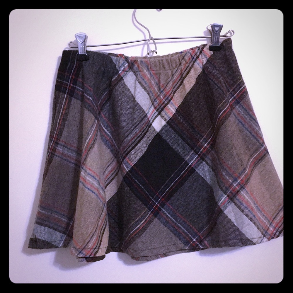 Plaid retro miniskirt